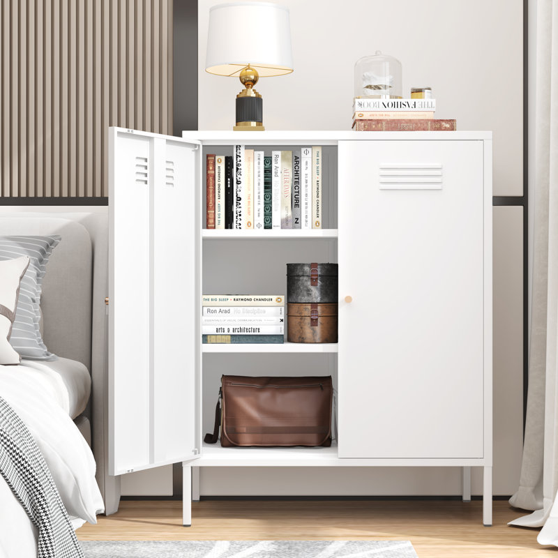 Alleyne Metal Accent Cabinet, White