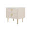 Bhanwari 45cm W Faux Leather Bedside Table