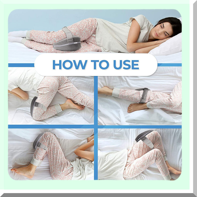 OrthoAlign Leg Support Pillow - Sciatica Relief & Back Pain Cushion for Side Sleepers. Knee & Hip Support Pillow for Better Sleep & Posture.