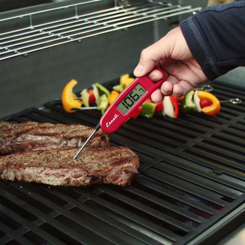 Escali Instant Read Digital Meat Thermometer, Red