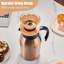 Cafetière isotherme en acier inoxydable de grande capacité de 67 oz / 2 litres, bouilloire à vide à double paroi pour café, thé et autres boissons, garder au chaud et au froid, cafetière isotherme maison