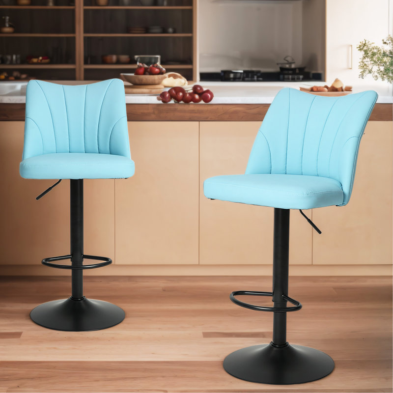Ensemble de 2 tabourets pivotants, Bleu
