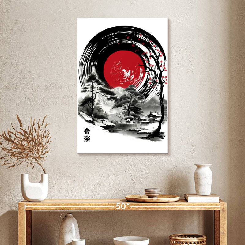 Aime Sound Of Japan Sumi-E, 36" H x 24" W