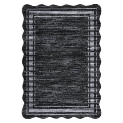 Rectangle 160 cm x 230 cm Striped Area Rug