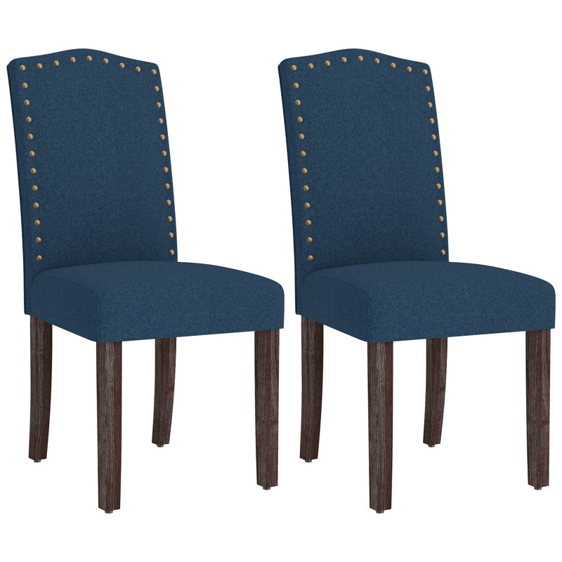 Chaise rembourrée Mourya, Bleu