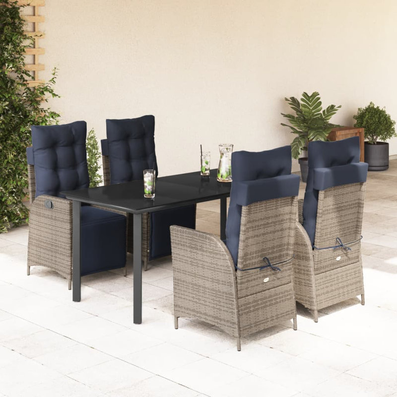 Table rectangulaire 5 pièces Vidaxl