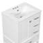 Meuble-lavabo compact 24,8 po avec lavabo en céramique pour rangement compact - blanc-263708544