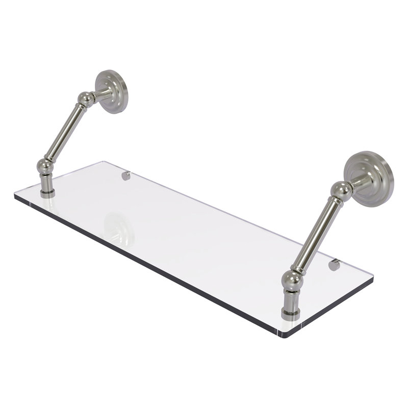 Jhene Bracket Shelf, Satin Nickel, 8" H x 24" W x 8" D