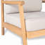 Fauteuil club de patio en bois d'acacia avec coussin résistant à l'eau (1 pièce)