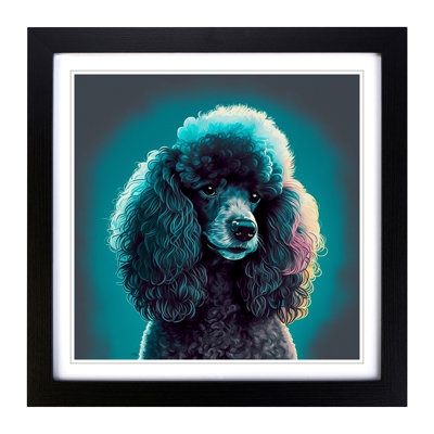 Poodle - Single Picture Frame Print on Wood