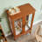 2 Doors Curio Cabinet with Tempered Glass Doors,-964963535