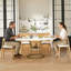 Ensemble de table de salle à manger, table de salle à manger extensible ronde avec base en métal, 4 chaises à structure en bois