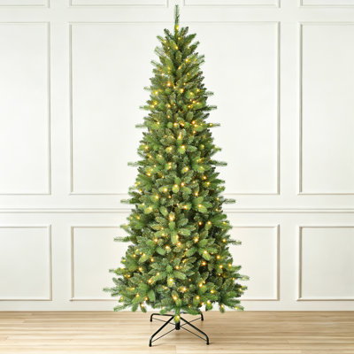Holiday Aisle Signature Slim Balsam Fir Artificial Christmas Tree with Microfairy LED Lights