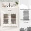 Meuble-lavabo de 31 po avec faux tiroir, poignées noires mates et cadre en bois d'hévéa-1497577920