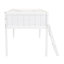 Twin Low Loft Wood Bed In White With Movable Configuration Size Platform - Easy Assembly-429762423-429762424
