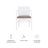 Ravshan Solid Back Arm Metal Chair with Faux Fabric