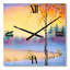 Horloge murale paysage d'hiver-2021195646