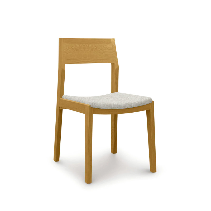 Iso Side Chair, Natural Oak, Canvas Natural Sunbrella Canvas