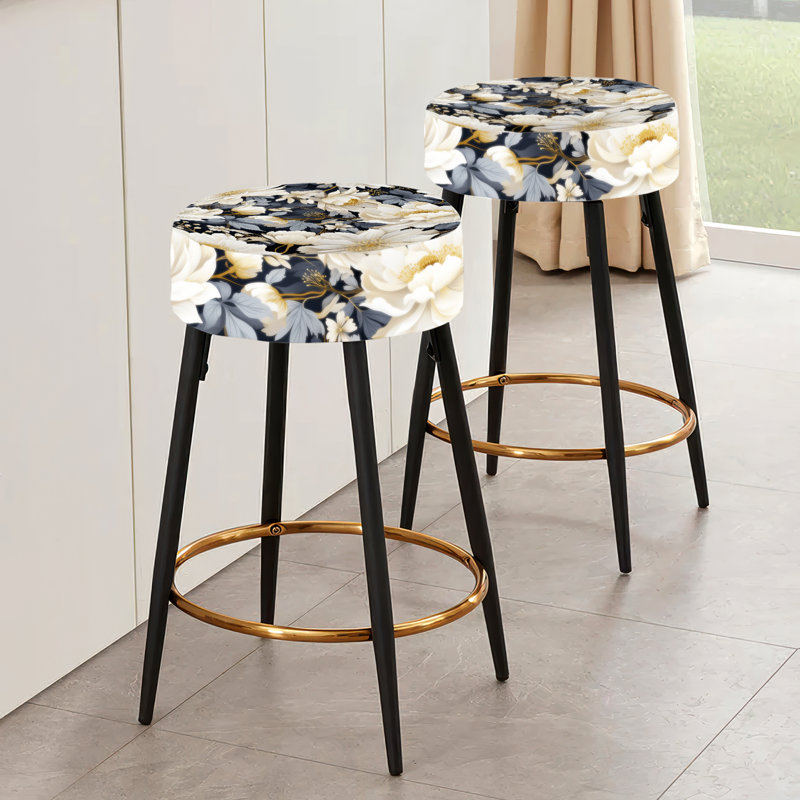 Magnifique fleur de magnolia - ensemble de 2 tabourets floraux