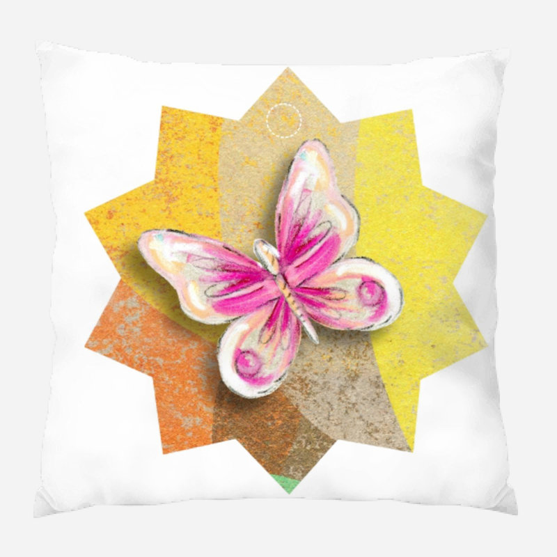 Coussin décoratif papillon Joseph, Microsuède, Intérieur