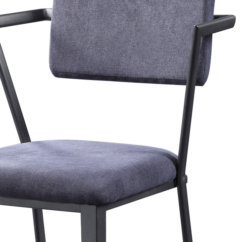 Ensemble de 2 chaises grises et gris bronze à dossier ouvert