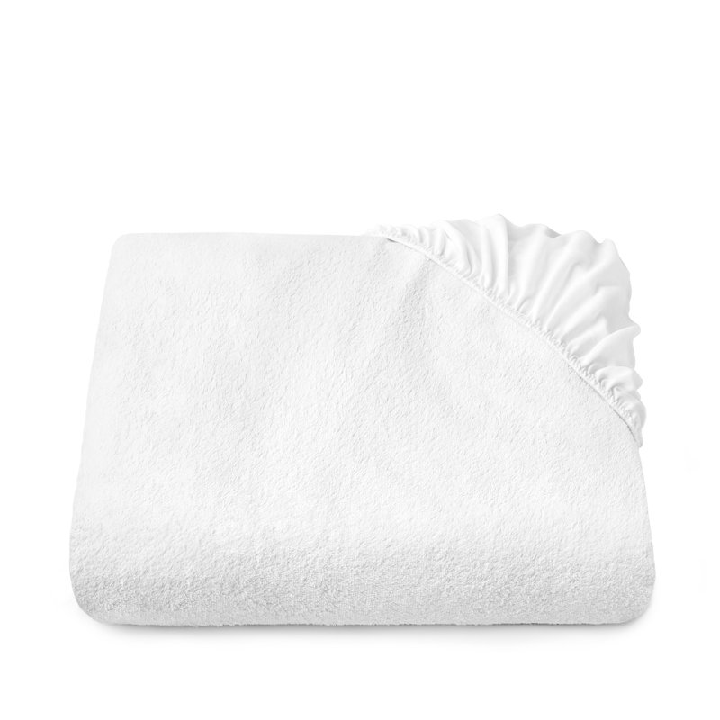 White Waterproof Cotton Terry Crib Mattress Protector