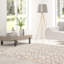 Tapis unique gris clair en laine noué à la main de style nouvel âge Indo 5 pi x 8 pi Grogan