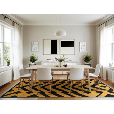 Machine Washable Trellis Black Area Rug