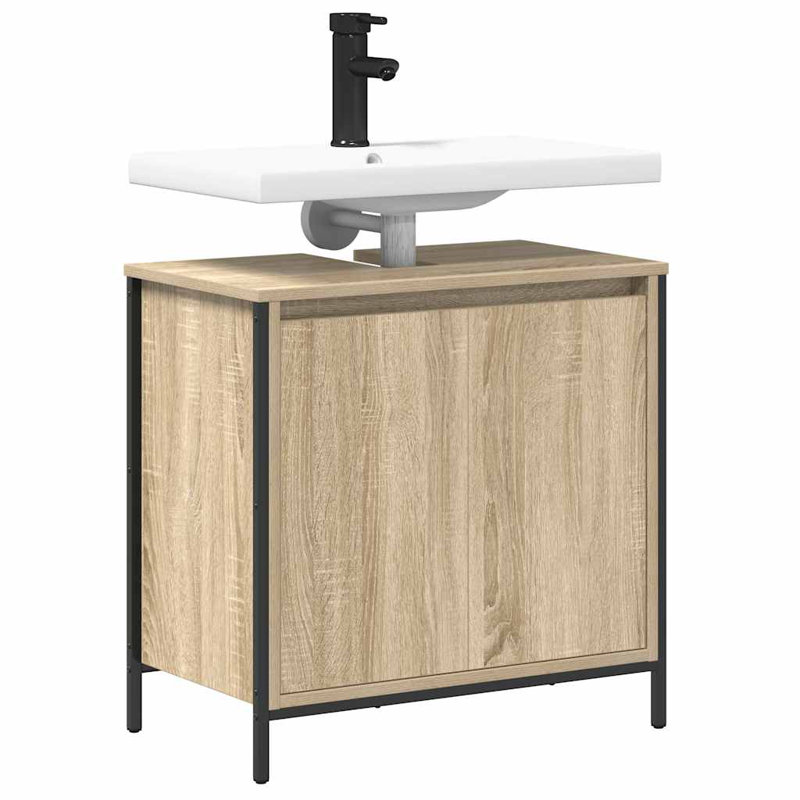 60mm Single Bathroom Vanity with Basin, Sonoma Oak 