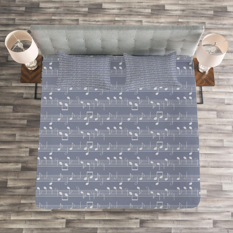 Modern & Contemporary Polyester Coverlet, Queen Coverlet + 2 Shams