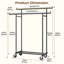 113 cm Rolling Clothes Rack