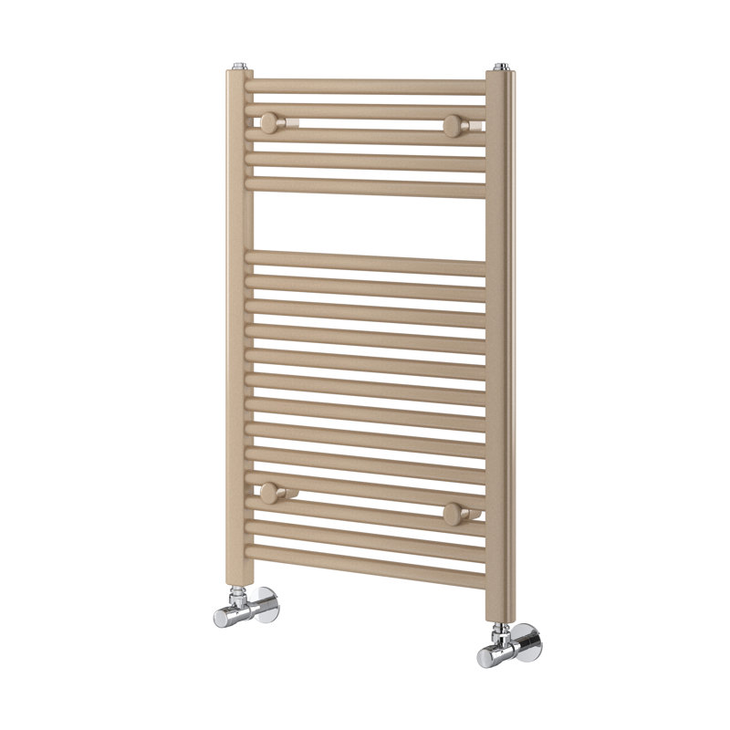 Straight Towel Rail Heated Towel Rails, 770mm H x 500mm W x 30mm D, Brown Metallic