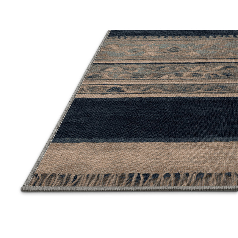 Tapis gris lavable à la machine GSIX03566, Rectangle 4 pi x 6 pi