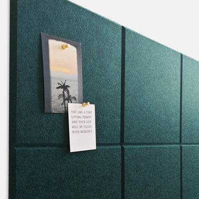48"x36"-12 Pack Felt Wall Tiles with Safe Removable Adhesive Tabs