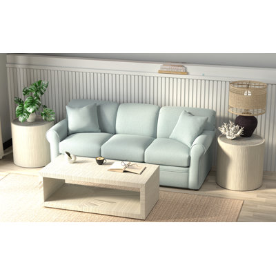 Aadhya 79" Rolled Arm Sleeper Sofa with Reversible Cushions