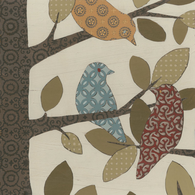 Forest Flock II by June Erica Vess - Wrapped Canvas Print, 30cm H x 30cm W