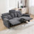 2-Piece Refined Chenille Upholstered Manual Reclining Living Room Set-1261376735