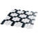 Metro 1" Hex Matte White with Black Honeycomb 10-1/4" x 11-7/8" Porcelain Mosaic Tile