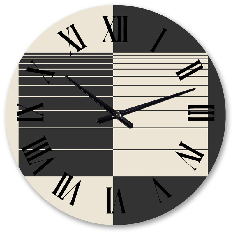 Très grande horloge murale minimaliste rétro III, Grand