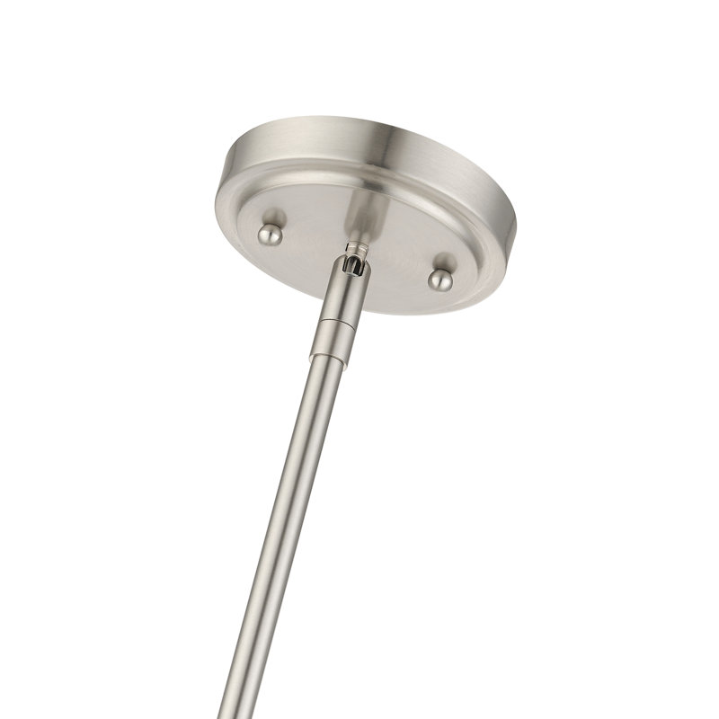 Luminaire suspendu cylindrique à 1 lumière Marciann, Nickel brossé
