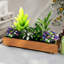 Lit de jardin surélevé en bois 2 pièces Gymax avec doublure de trous de drainage pour herbe à fleurs-999002976
