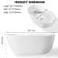 55 po Baignoire de trempage autoportante contemporaine Flatbottom