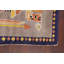 Tapis jaune / gris en laine noué à la main de style oriental chinois Art Deco Rosenblatt
