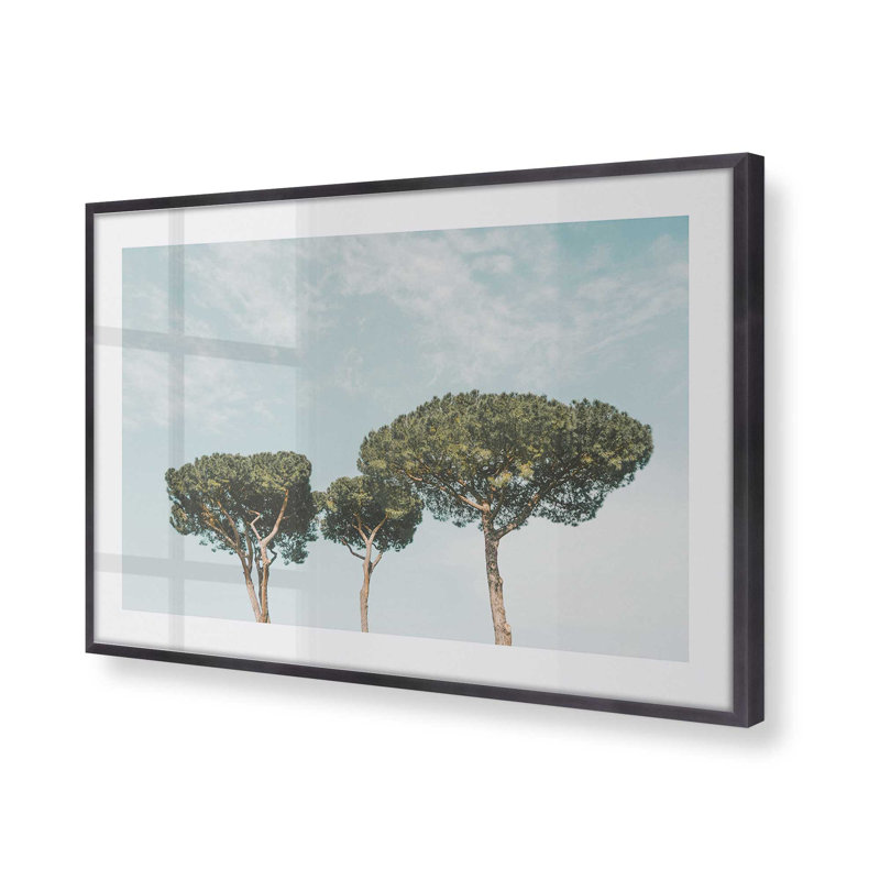 Grand imprimé tranquillité, H 13,25 po x l 17,25 po x P 1,25 po, Cadre simple en zinc patiné
