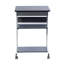 Chariot roulant pour ordinateur portable avec rangement, graphite
