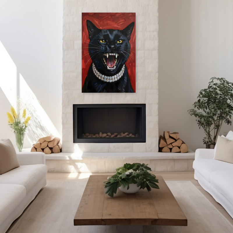 Art mural forêt noire, H 48 po x l 32 po