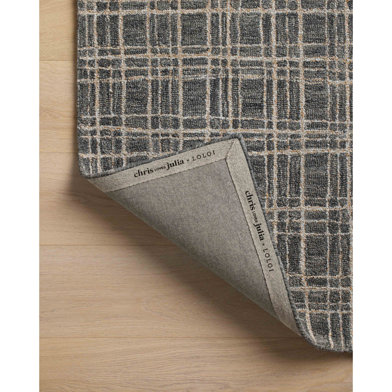 Tapis graphite / galets Chris Loves Julia x Loloi Polly, Rectangle 2 pi x 5 pi
