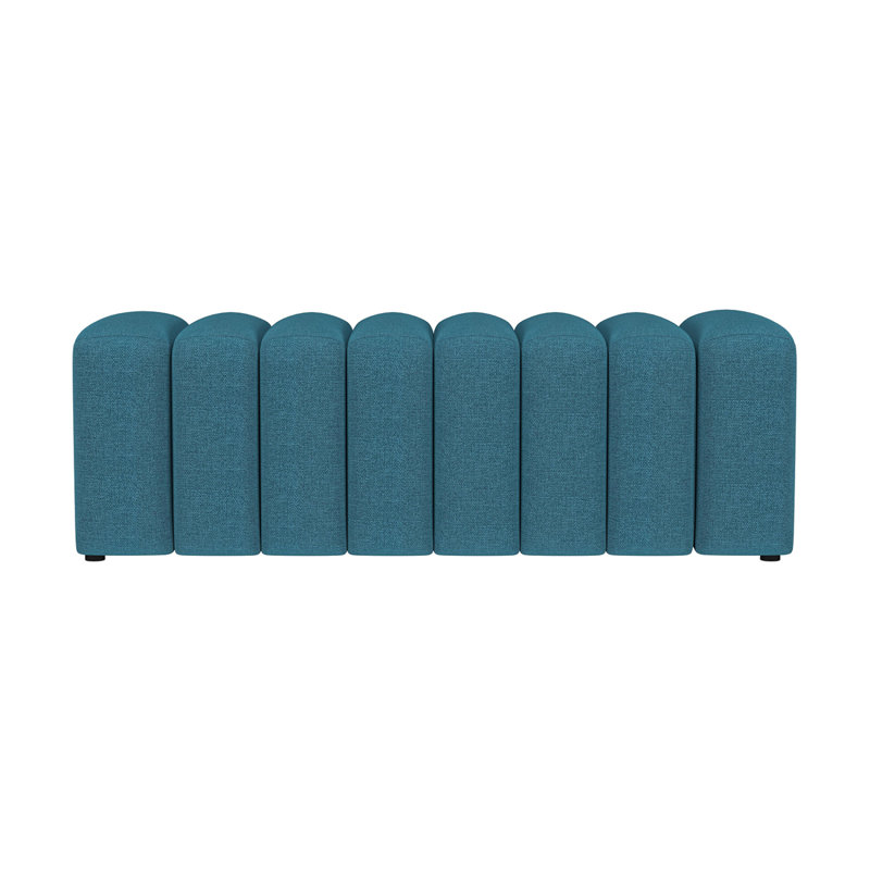 Fabric Upholstered Tufted Accent Bench, Peacock Blue, Peacock Blue