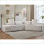 Canapé modulaire modulaire à 4 places de 128 pouces beige minimaliste Boucle | Pas d'assemblage | Beige, rembourré-944196876