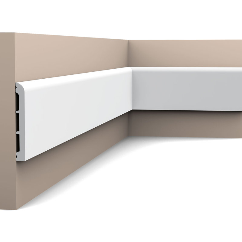 White High Impact Polystyrene Baseboard Moulding Set
